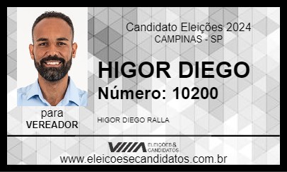 Candidato HIGOR DIEGO 2024 - CAMPINAS - Eleições