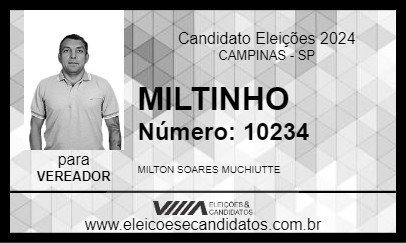 Candidato MILTINHO 2024 - CAMPINAS - Eleições