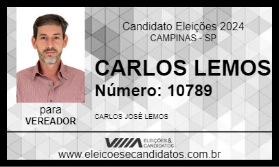 Candidato CARLOS LEMOS 2024 - CAMPINAS - Eleições