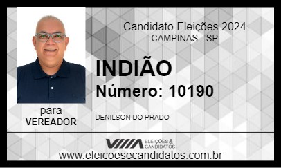 Candidato INDIÃO 2024 - CAMPINAS - Eleições