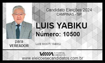 Candidato LUIS YABIKU 2024 - CAMPINAS - Eleições