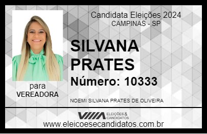 Candidato SILVANA PRATES 2024 - CAMPINAS - Eleições