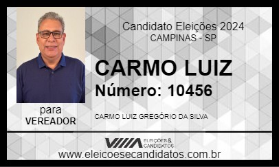 Candidato CARMO LUIZ 2024 - CAMPINAS - Eleições