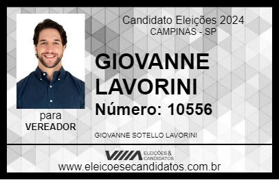 Candidato GIOVANNE LAVORINI 2024 - CAMPINAS - Eleições