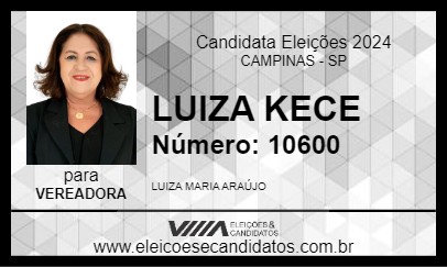 Candidato LUIZA KECE 2024 - CAMPINAS - Eleições