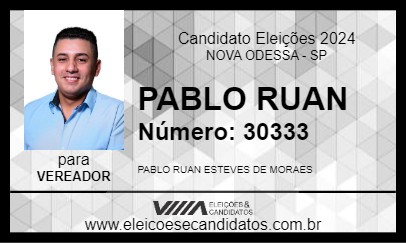 Candidato PABLO RUAN 2024 - NOVA ODESSA - Eleições