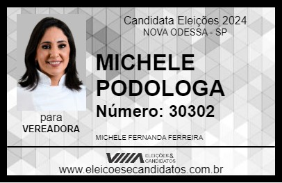 Candidato MICHELE PODOLOGA 2024 - NOVA ODESSA - Eleições