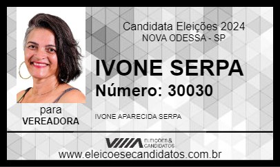 Candidato IVONE SERPA 2024 - NOVA ODESSA - Eleições