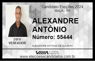 Candidato ALEXANDRE ANTÔNIO 2024 - MAUÁ - Eleições