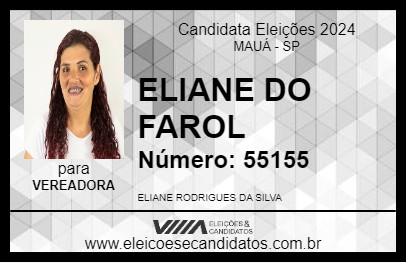 Candidato ELIANE DO FAROL 2024 - MAUÁ - Eleições