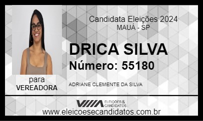 Candidato DRICA SILVA 2024 - MAUÁ - Eleições