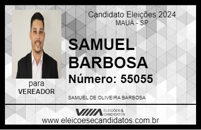 Candidato SAMUEL BARBOSA 2024 - MAUÁ - Eleições