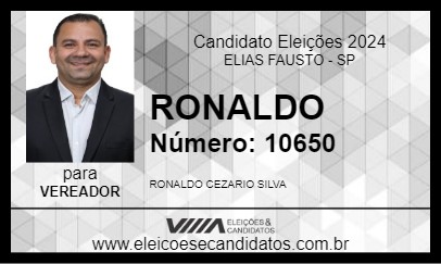 Candidato RONALDO 2024 - ELIAS FAUSTO - Eleições