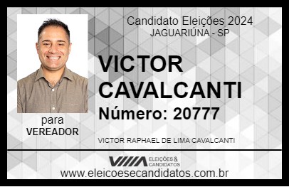 Candidato VICTOR CAVALCANTI 2024 - JAGUARIÚNA - Eleições