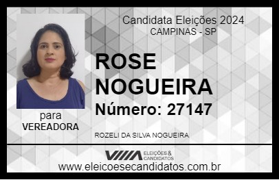 Candidato ROSE NOGUEIRA 2024 - CAMPINAS - Eleições