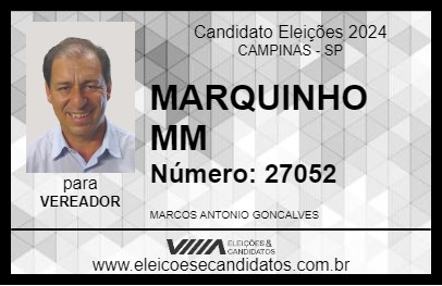 Candidato MARQUINHO MM 2024 - CAMPINAS - Eleições