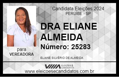 Candidato DRA ELIANE ALMEIDA 2024 - PERUÍBE - Eleições