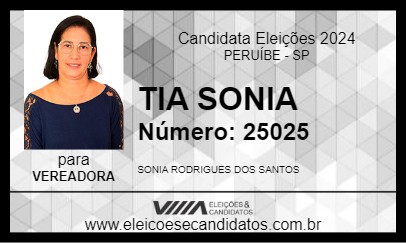 Candidato TIA SONIA 2024 - PERUÍBE - Eleições