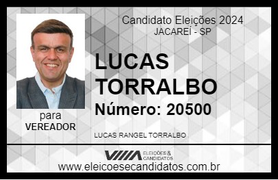 Candidato LUCAS TORRALBO 2024 - JACAREÍ - Eleições