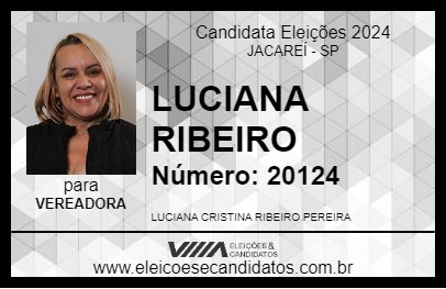 Candidato LUCIANA RIBEIRO 2024 - JACAREÍ - Eleições