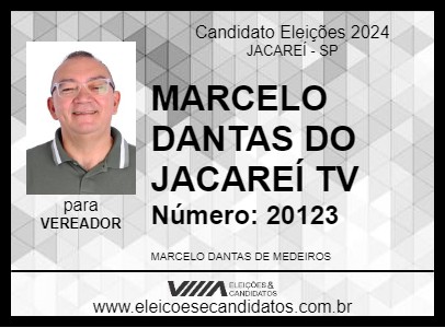 Candidato MARCELO DANTAS DO JACAREÍ TV 2024 - JACAREÍ - Eleições