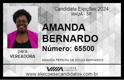 Candidato AMANDA BERNARDO 2024 - MAUÁ - Eleições