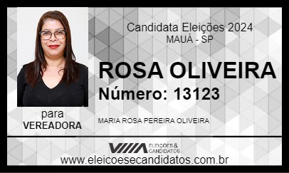 Candidato ROSA OLIVEIRA 2024 - MAUÁ - Eleições