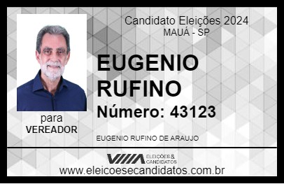 Candidato EUGENIO RUFINO 2024 - MAUÁ - Eleições