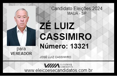 Candidato ZÉ LUIZ CASSIMIRO 2024 - MAUÁ - Eleições