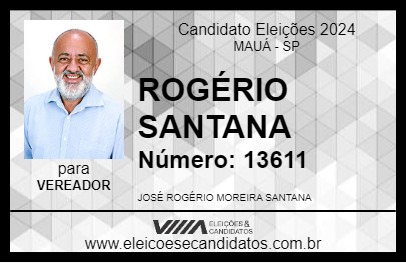 Candidato ROGÉRIO SANTANA 2024 - MAUÁ - Eleições