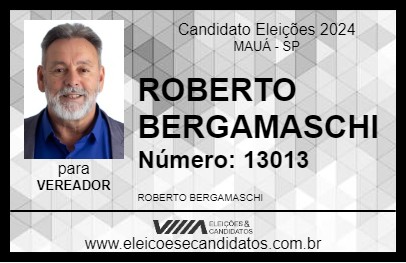 Candidato ROBERTO BERGAMASCHI 2024 - MAUÁ - Eleições