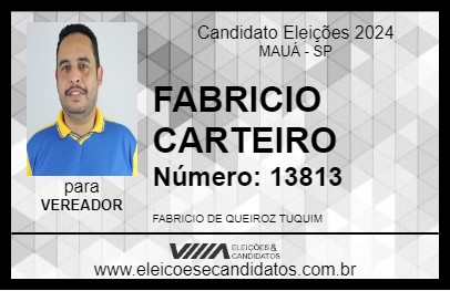 Candidato FABRICIO CARTEIRO 2024 - MAUÁ - Eleições