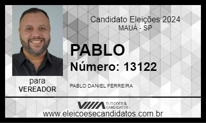 Candidato PABLO 2024 - MAUÁ - Eleições