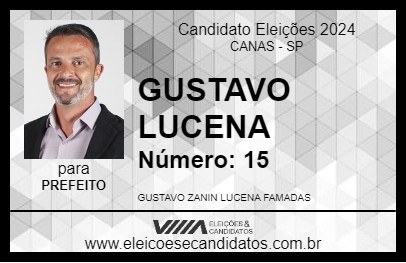 Candidato GUSTAVO LUCENA 2024 - CANAS - Eleições