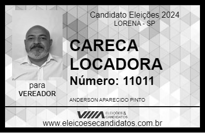 Candidato CARECA LOCADORA 2024 - LORENA - Eleições