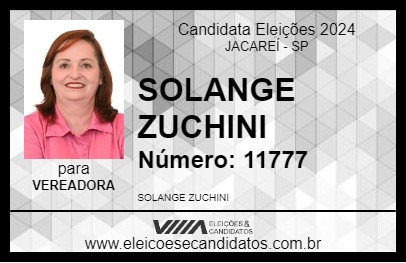 Candidato SOLANGE ZUCHINI 2024 - JACAREÍ - Eleições