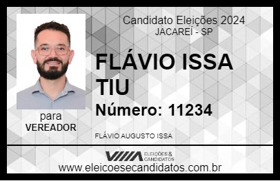 Candidato FLÁVIO ISSA  TIU 2024 - JACAREÍ - Eleições