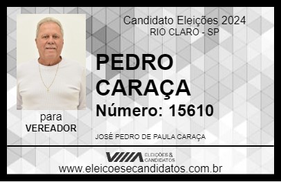 Candidato PEDRO CARAÇA 2024 - RIO CLARO - Eleições