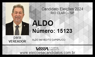 Candidato ALDO 2024 - RIO CLARO - Eleições