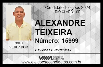 Candidato ALEXANDRE  TEIXEIRA 2024 - RIO CLARO - Eleições