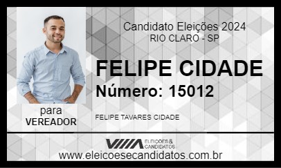 Candidato FELIPE CIDADE 2024 - RIO CLARO - Eleições