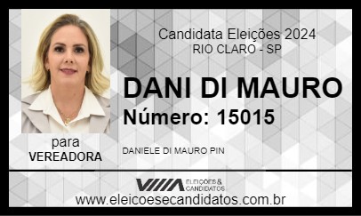 Candidato DANI DI MAURO 2024 - RIO CLARO - Eleições