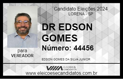 Candidato DR EDSON GOMES 2024 - LORENA - Eleições