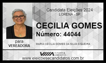 Candidato CECILIA GOMES 2024 - LORENA - Eleições