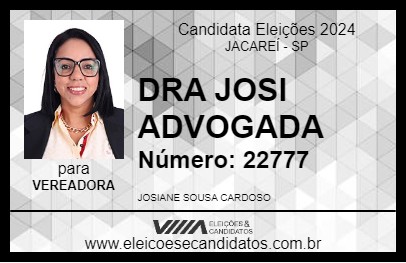 Candidato DRA JOSI ADVOGADA 2024 - JACAREÍ - Eleições