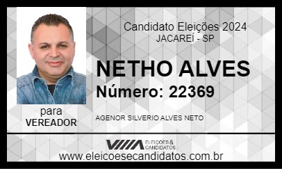 Candidato NETHO ALVES 2024 - JACAREÍ - Eleições