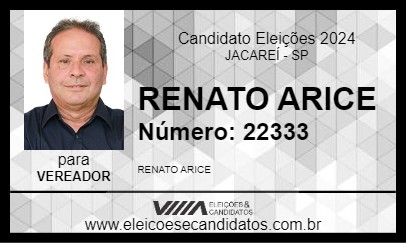 Candidato RENATO ARICE 2024 - JACAREÍ - Eleições