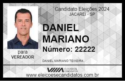 Candidato DANIEL MARIANO 2024 - JACAREÍ - Eleições