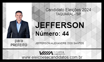 Candidato JEFFERSON 2024 - TAQUARAL - Eleições