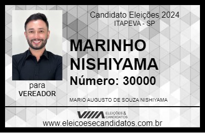 Candidato MARINHO NISHIYAMA 2024 - ITAPEVA - Eleições